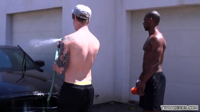 Muscle twink anal sex and cumshot