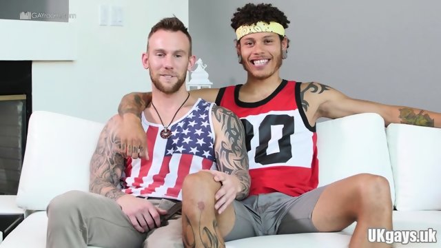 Latin gay interracial and cumshot