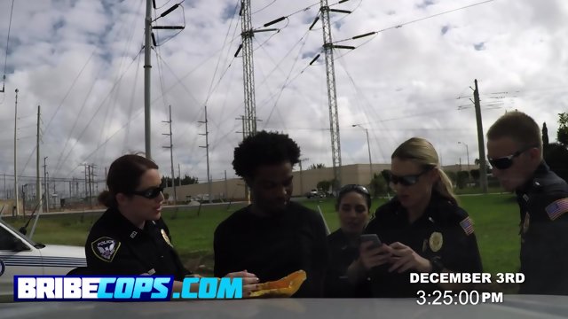 Big booty cop babes get banged doggystyle