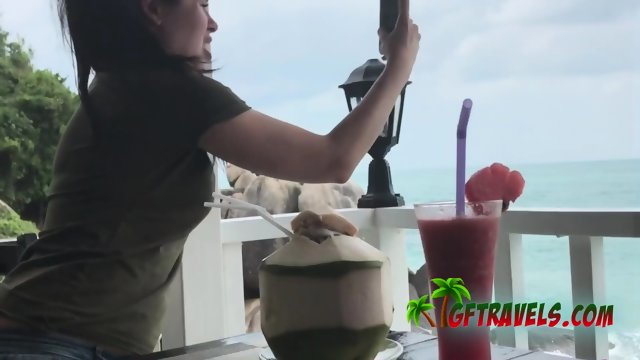 Horny tourists head to a tropical paradise to engage in hot action