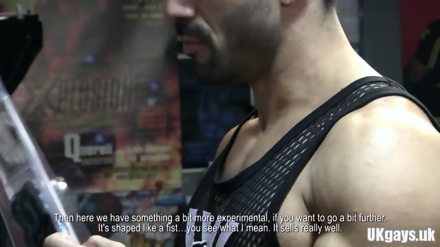 Big dick gay dildo and cumshot