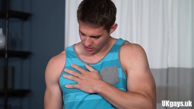 Muscle gay rimjob with cumshot