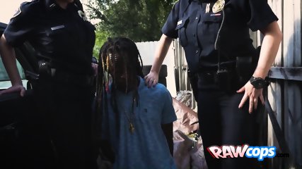 Officers Make A Black Criminal Search Their Mouths And Pussies