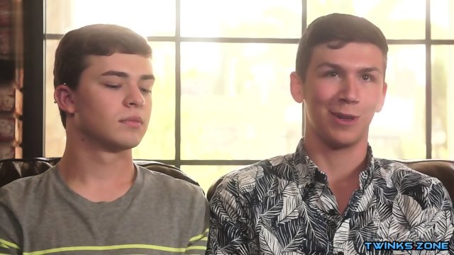 Brunette twink anal sex and facial