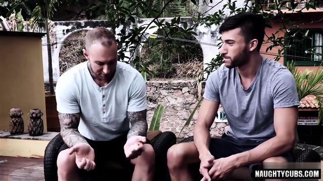 Tattoo gay flip flop and cumshot