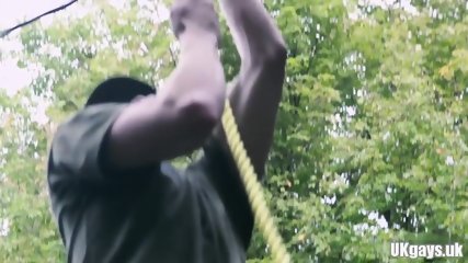 Muscle Bear Outdoor With Anal Cumshot