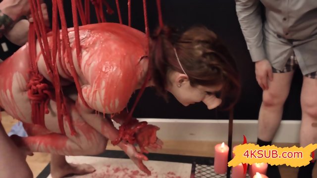 red rope and BDSM fucking