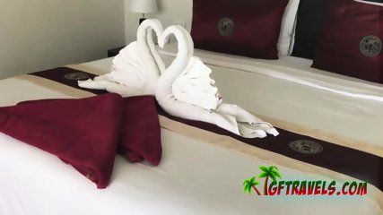 Couple Checks Into Their Room For Steamy First Day Vacation Sex