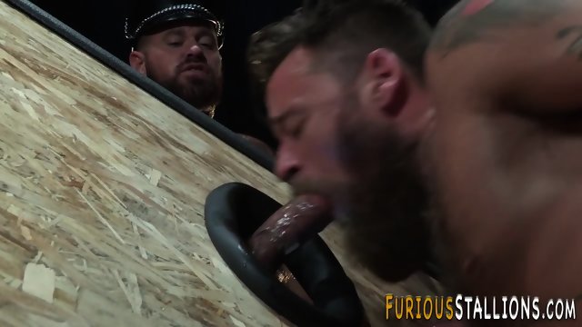 Ripped group at gloryhole