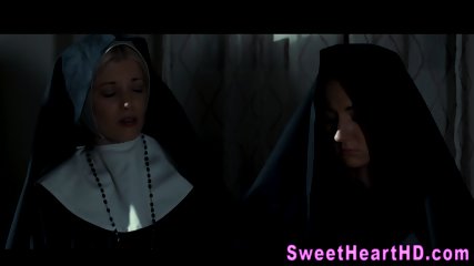 nun, bigtits, fingering, big tits