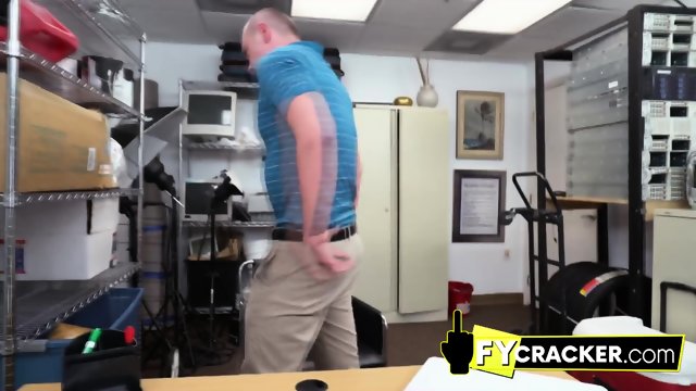 Gay male model gets his asshole screwed against directors desk