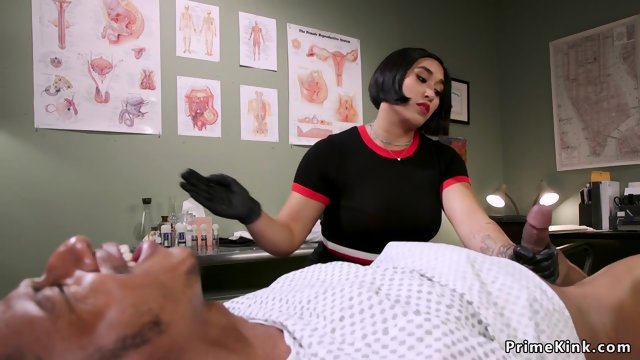 Asian doctor anal fucks black in bdsm