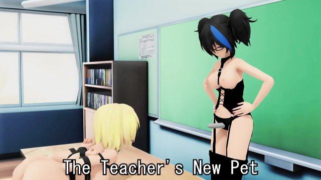 The Teacher s New Pet (Yuri Bondage Sex / Foot Fetish) – 3D MMD