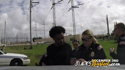 Black Thug Busted By Horny Milf Cops