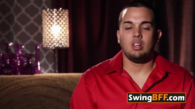 BIG white dude gets SWINGER EROTIC MASSAGE done by HOT female