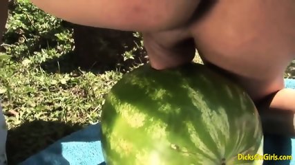 Shemale Fucks A Watermelon