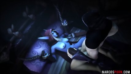 Sexy ass elf and other 3D heroes get hammered nicely