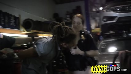 Busty Cops Love Getting Nailed By The BBC Rasta They Found
