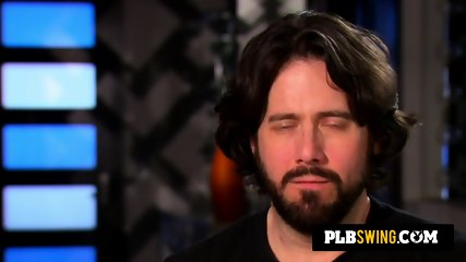 Swinger couple invites amateur horny lesbian to blowjob party.