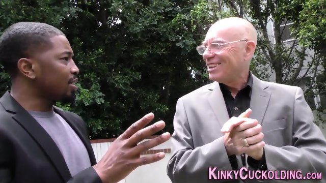 Buxom wife rides black dicks