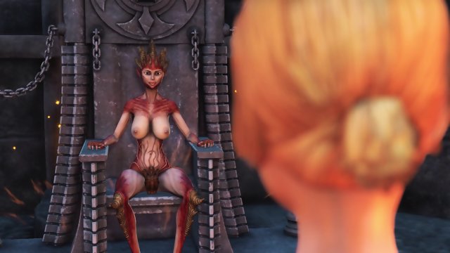 Lilith fucks her young sex slave in the dark castle