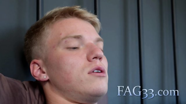 Gay twink friends make love after school in a college room