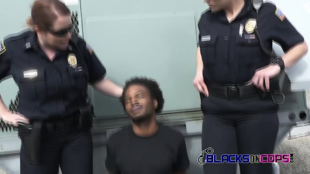 Horny female cops caught a black suspect of a crime