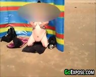 Bbw Masturbating At The Beach