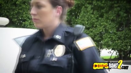 Horny Blondie Cop Gets A Big Cock In The Doggy Style And Loves It Very Hard While Other Cop Fucks