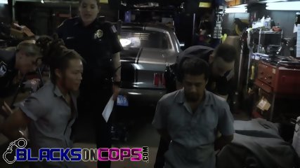 Hot Redhead Cops With Big Tits Get Hard Fucked By The Mechanic After Looking At The Hood For A BBC.