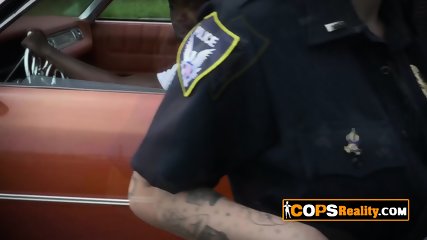 Black Criminal Is Arrested And Fucked With No Mercy By Two Busty MILFs