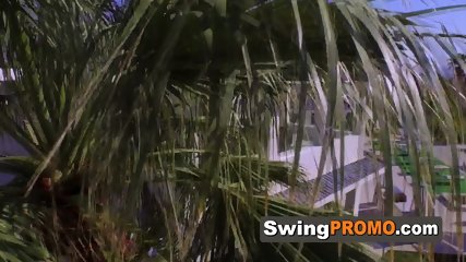 Horny Swingers Are Playing Dirty Sex Games Outside The House.