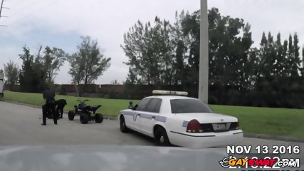 Gay Jocks Are Teaching A Lesson To These Illegal Motorcyclist By Making Him Moan Like A Bitch.