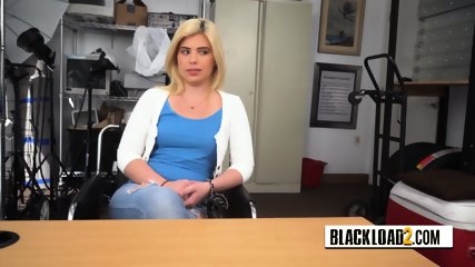 Hot Blonde Teen Starts Sucking The Fingers Of The Black Casting Agent That Is Interviewing Her