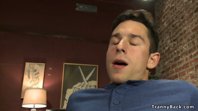 Shemale is brought to fuck bf in bdsm