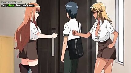 Hentai Busty College Girl Wins Sex With His Friend