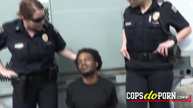 Hardcore interracial sex on the streets with these slutty female cops!