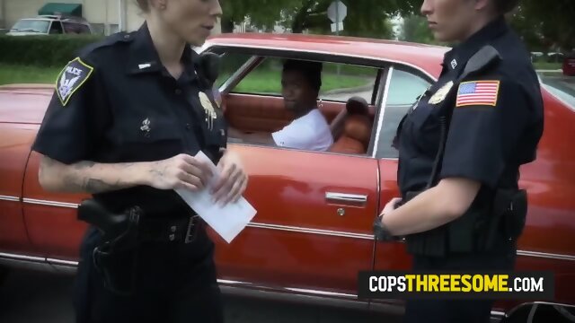 Tattooed hot MILF is banging a black cock criminal on the streets!