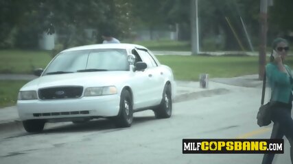 Horny Female Cops With Big Boobs Are Sucking A Big Black Cock.