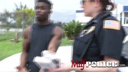 Huge Titted Cops Give A Nice Blow Job To A Black Dude