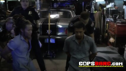 Black Suspect Is Licking A Wet And Tight Pussy Before He Gets Arrested!