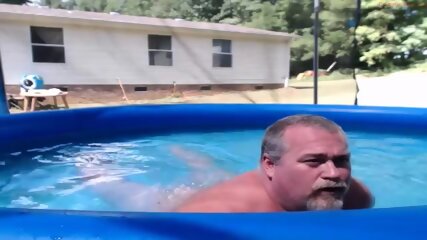 Naked Pool Dad