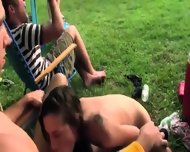 Young Horny Couple Loving In Outdoor
