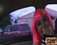 Cosplayer Natalie Sucks Like A Pro Inside The Car While Dude Was Driving