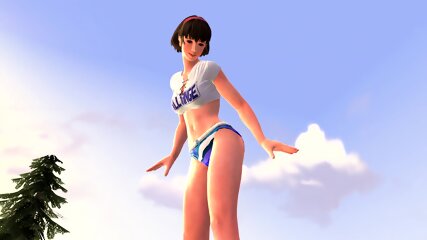 doa hitomi, giantess crush, hardcore, anime