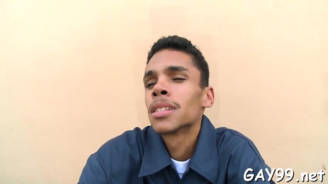 Black gay fucks white pal