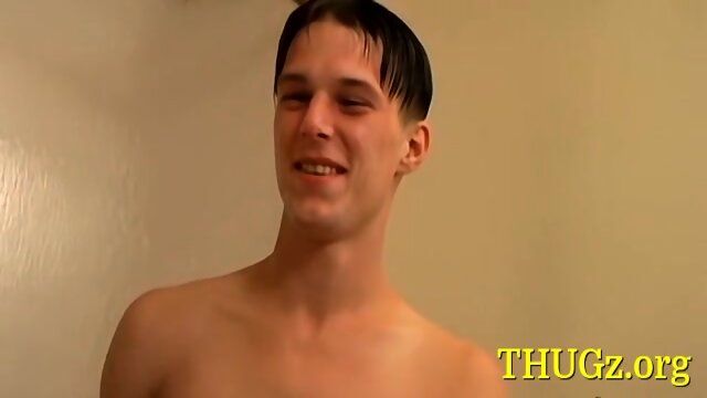 Twink in self suck action