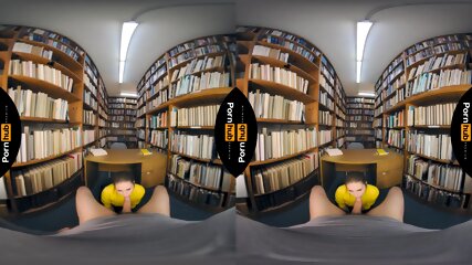 VR 180 - Laney Grey Rides Will Pounder In The Library