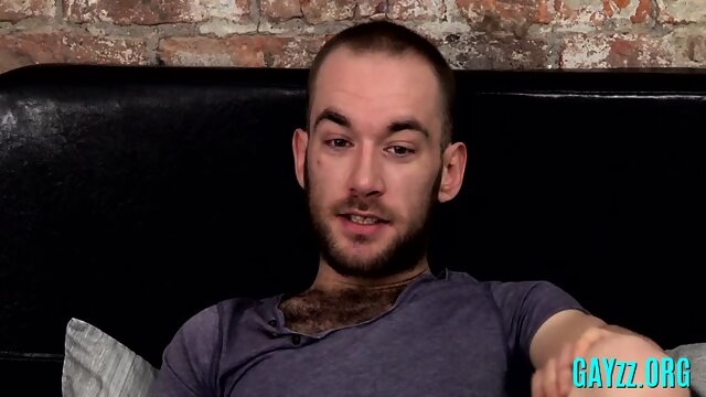 Horny gay enjoys cock in hands