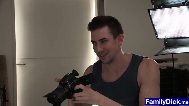 Handsome stepbrother models for big bro and gets fucked